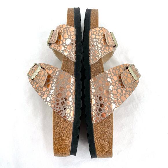 Birkenstock Sydney Sandal Copper Pebble Metallic Stones Suede Lined EU 37 | US 6 - Picture 4 of 8